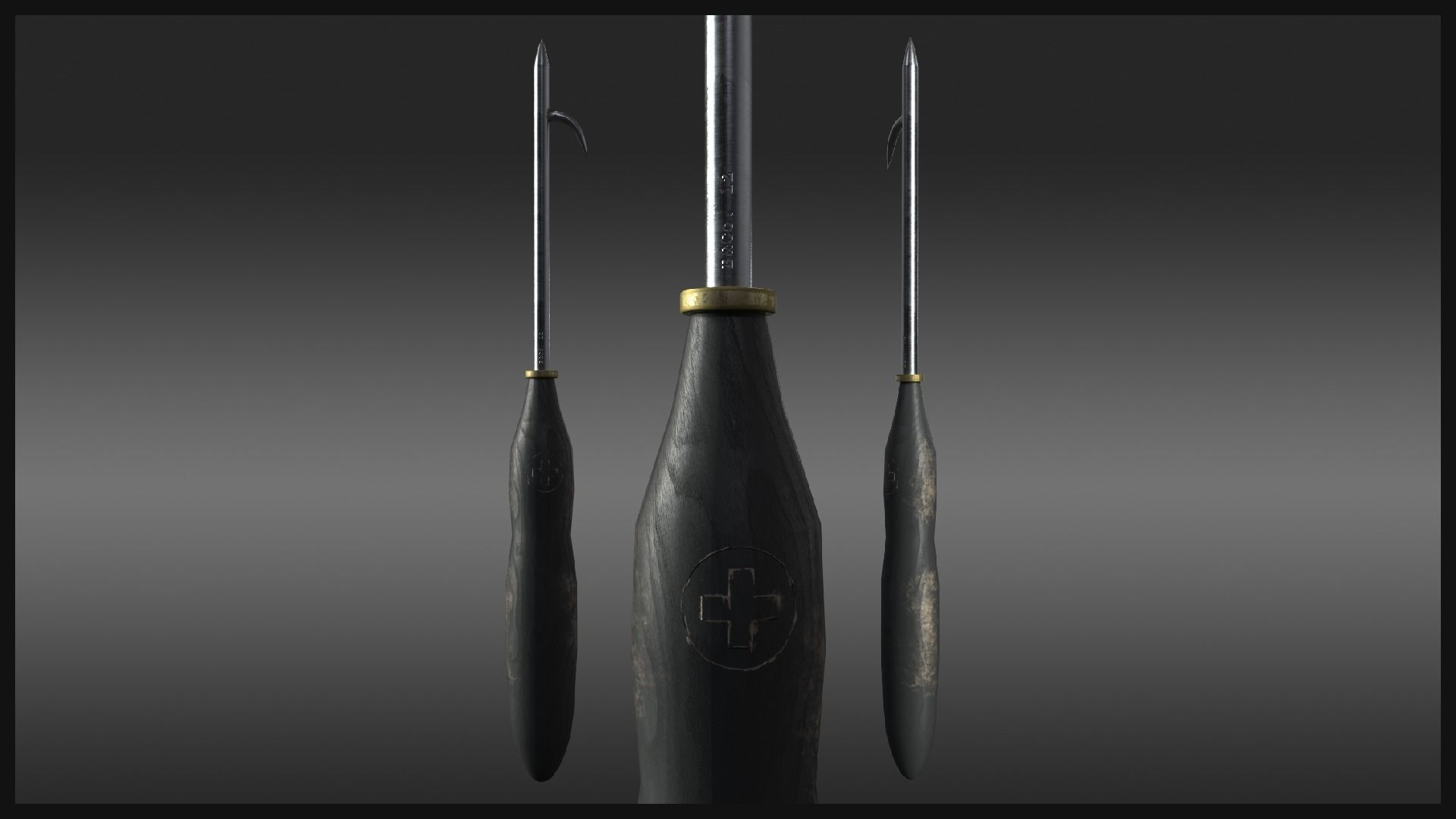 Plague Doctor Medical Tools Low-poly 3D model_4