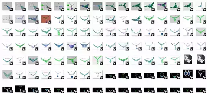 500 Women Necklace Pendant 3dm bulk collection 