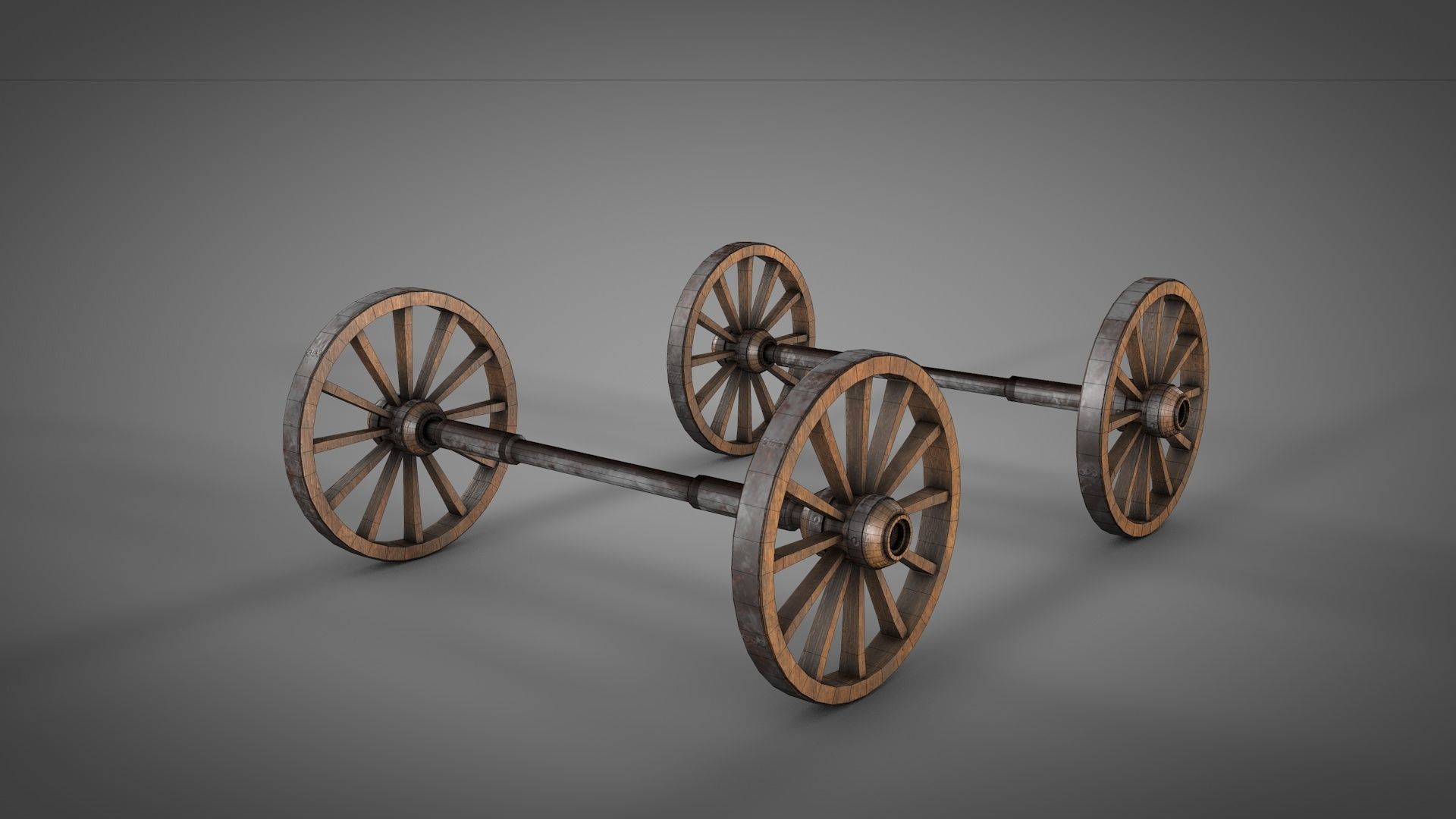 Medieval Prisoner Wagon Low-poly 3D model_23