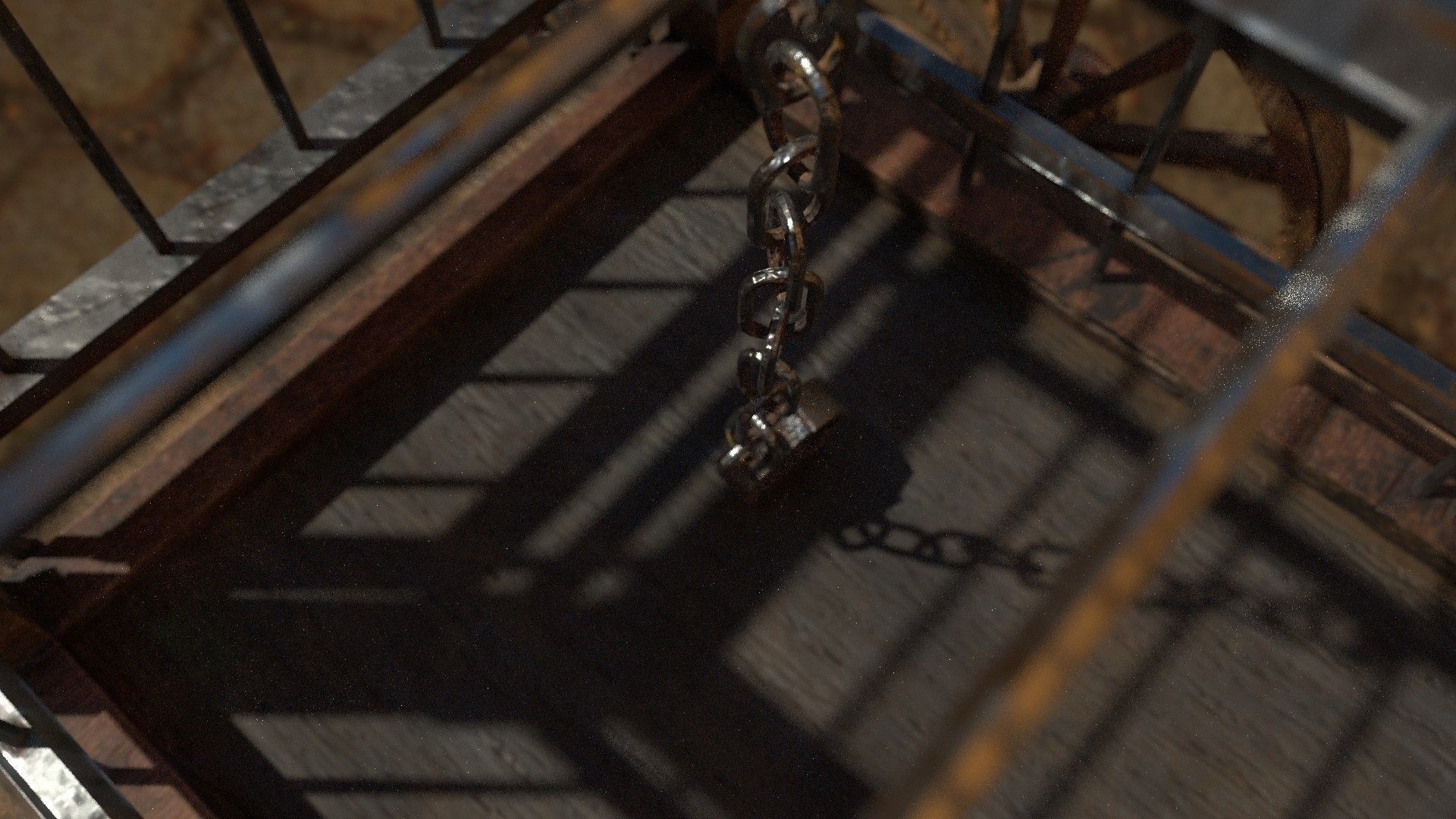 Medieval Prisoner Wagon Low-poly 3D model_18