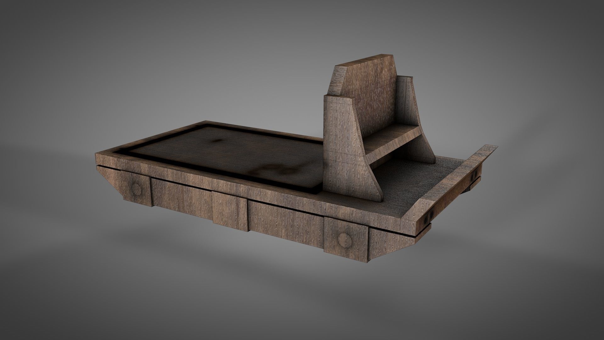 Medieval Prisoner Wagon Low-poly 3D model_24