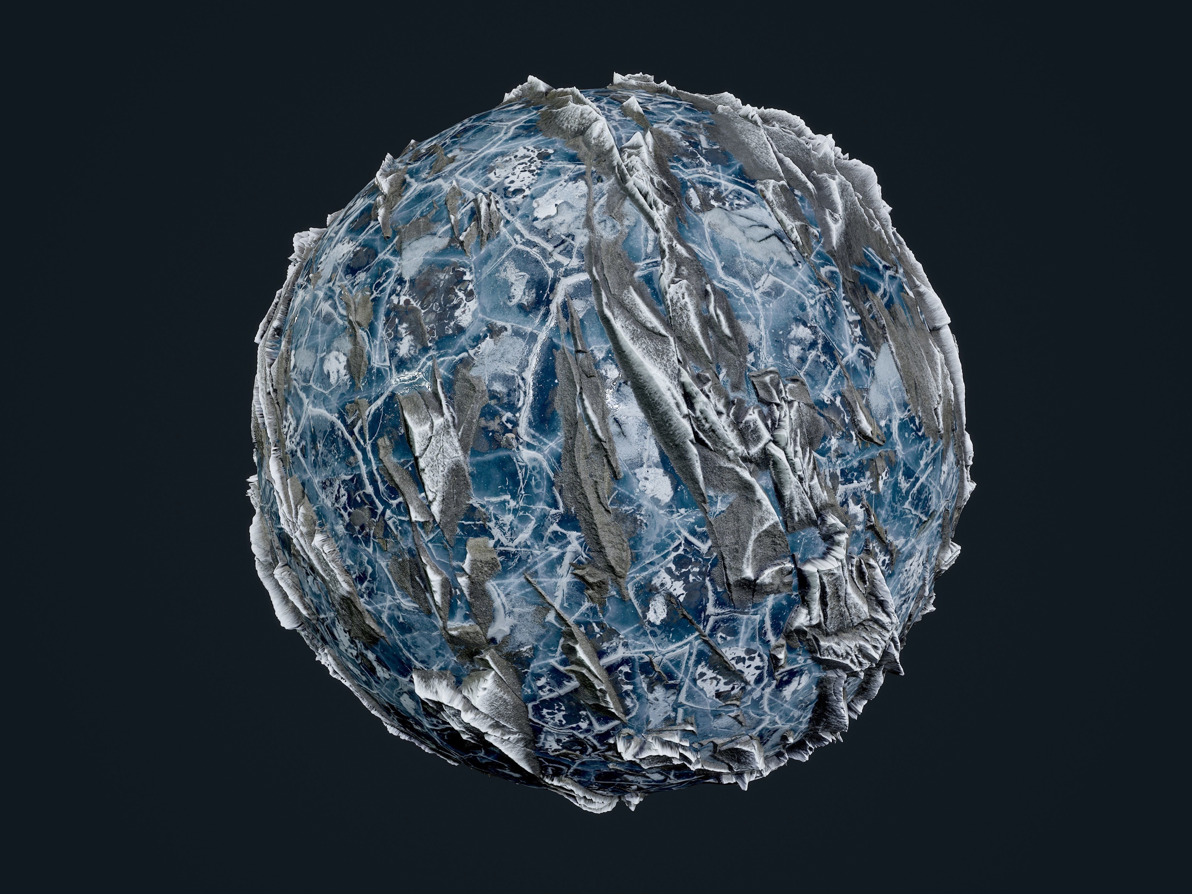 30 Snow Ice Ground Seamless PBR Texture Pack Texture_23