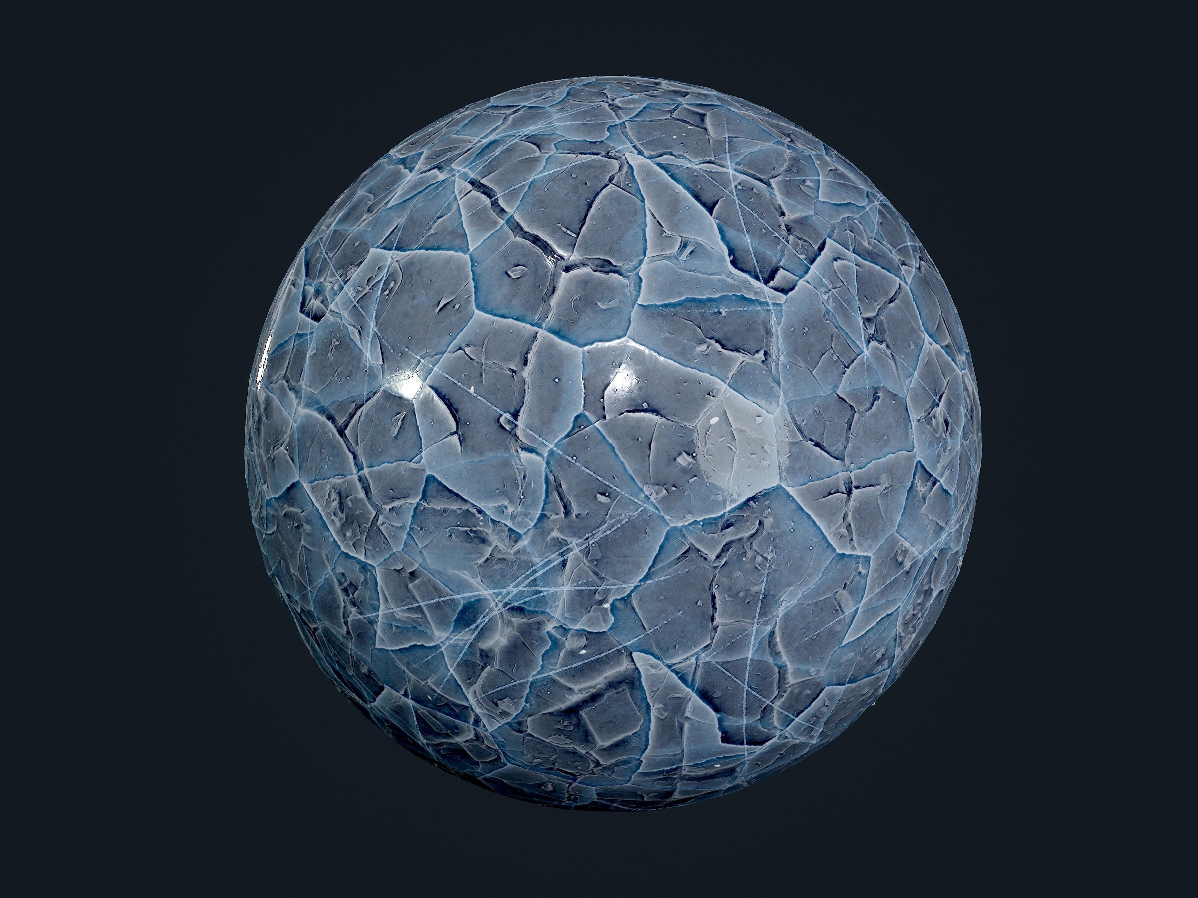 30 Snow Ice Ground Seamless PBR Texture Pack Texture_25