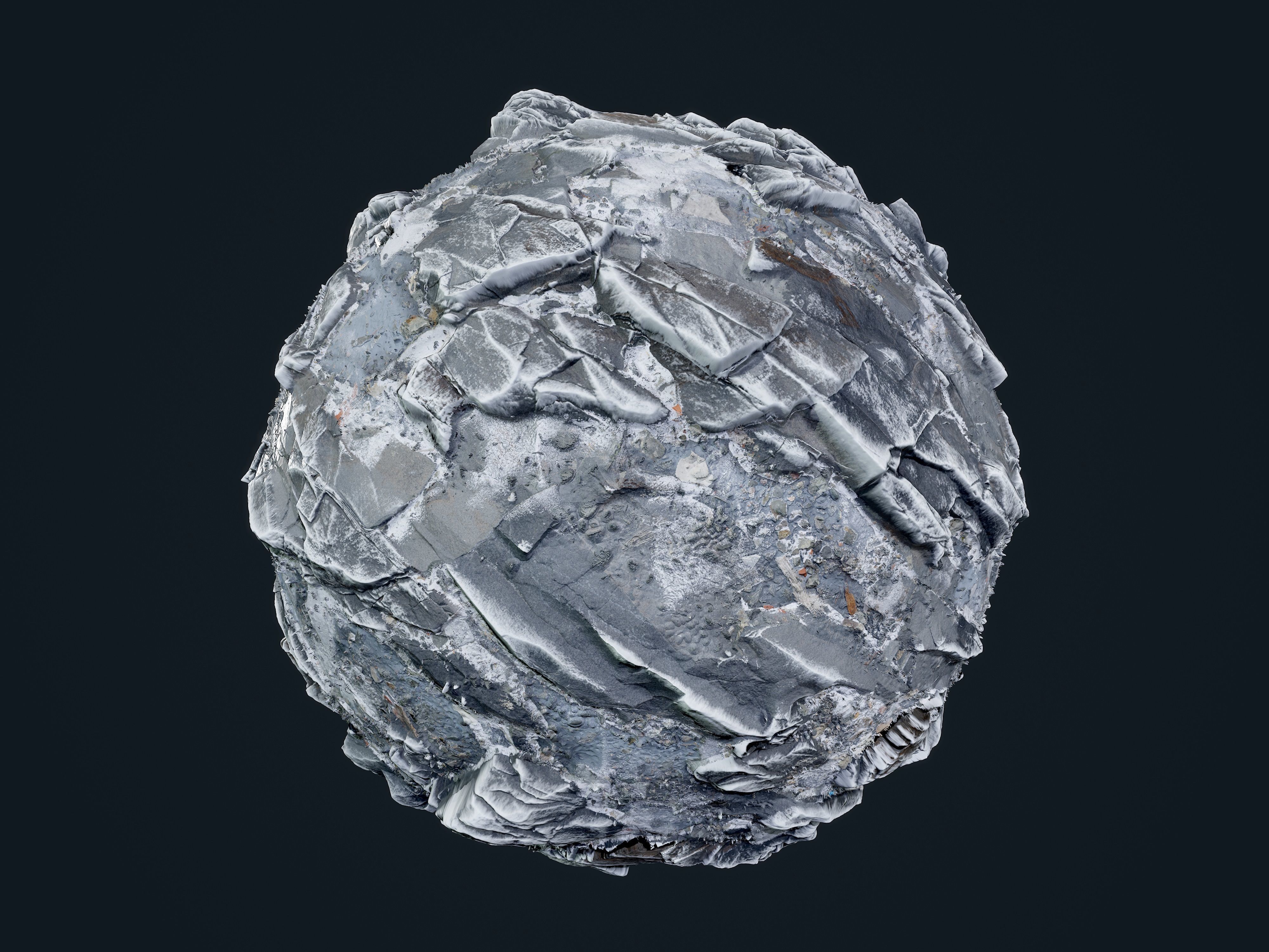 30 Snow Ice Ground Seamless PBR Texture Pack Texture_6