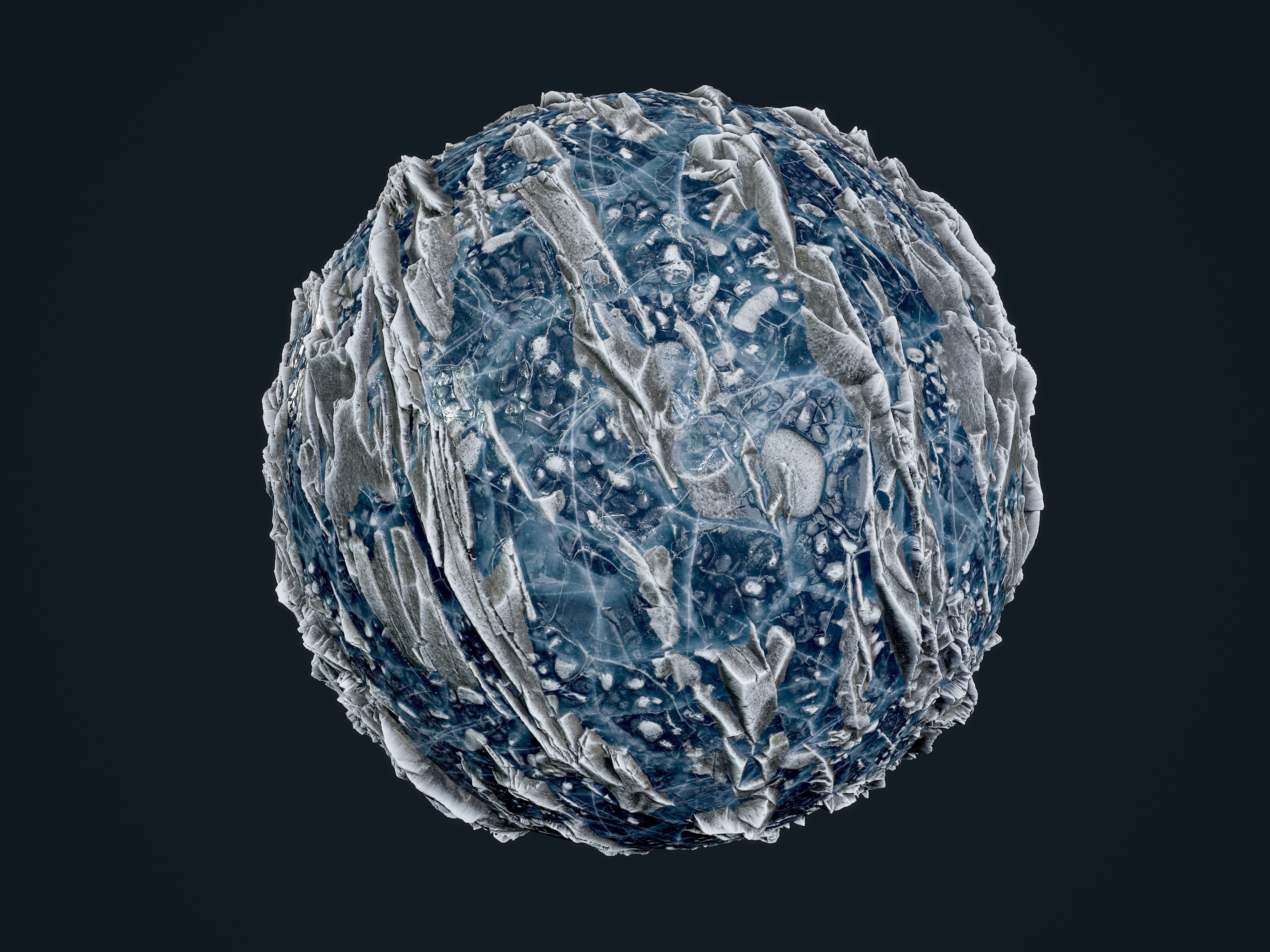 30 Snow Ice Ground Seamless PBR Texture Pack Texture_16