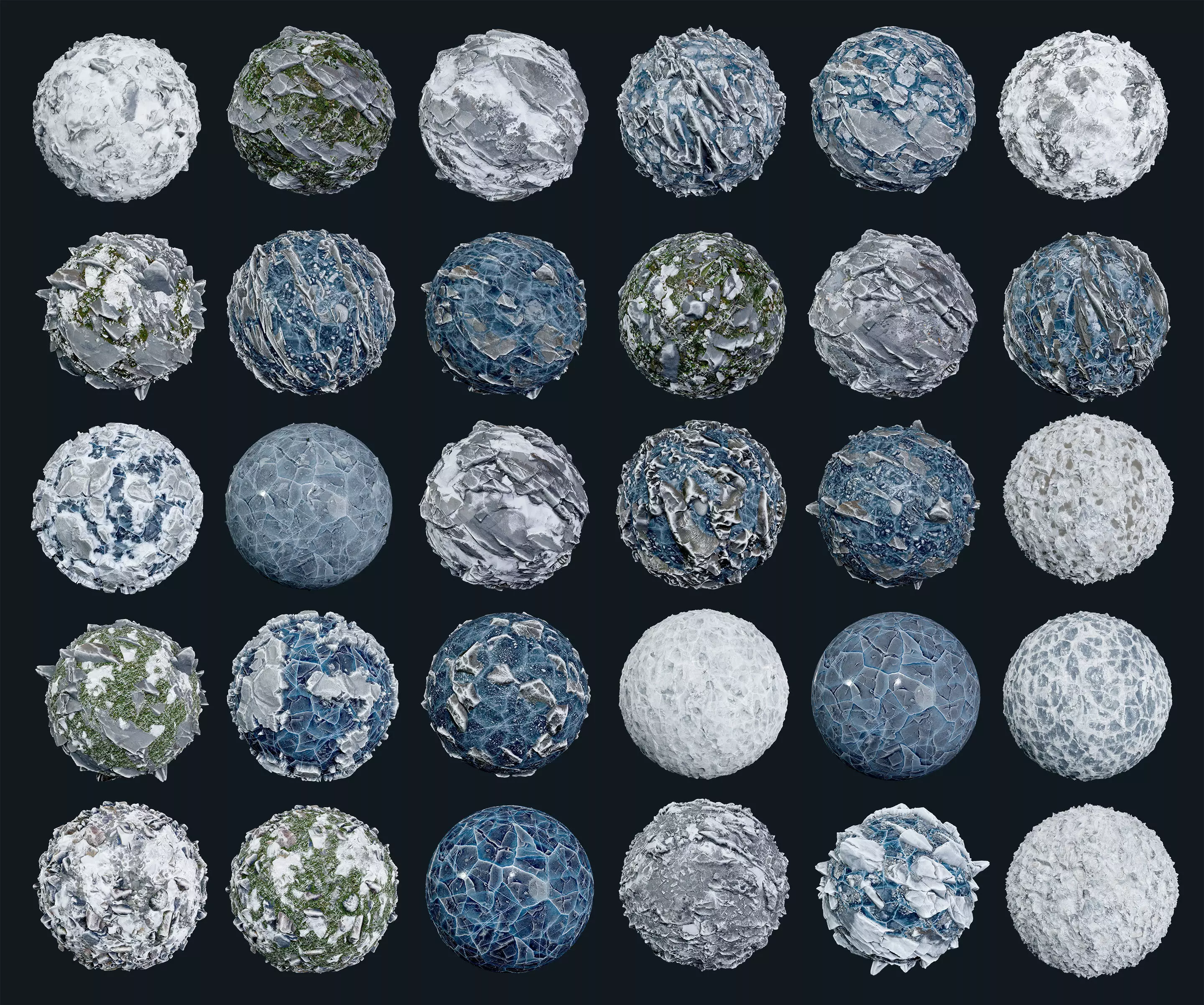 30 Snow Ice Ground Seamless PBR Texture Pack Texture_0