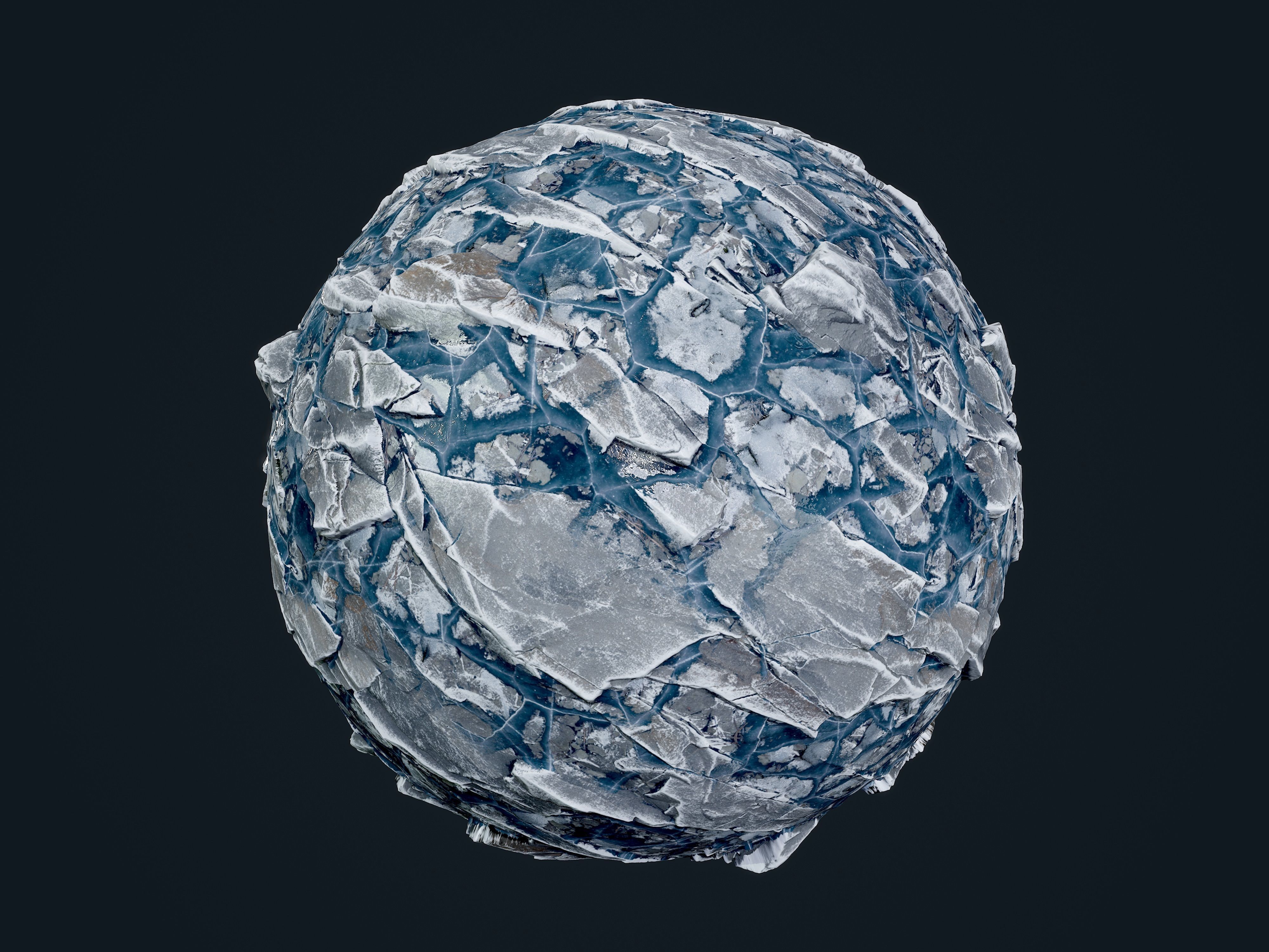 30 Snow Ice Ground Seamless PBR Texture Pack Texture_13