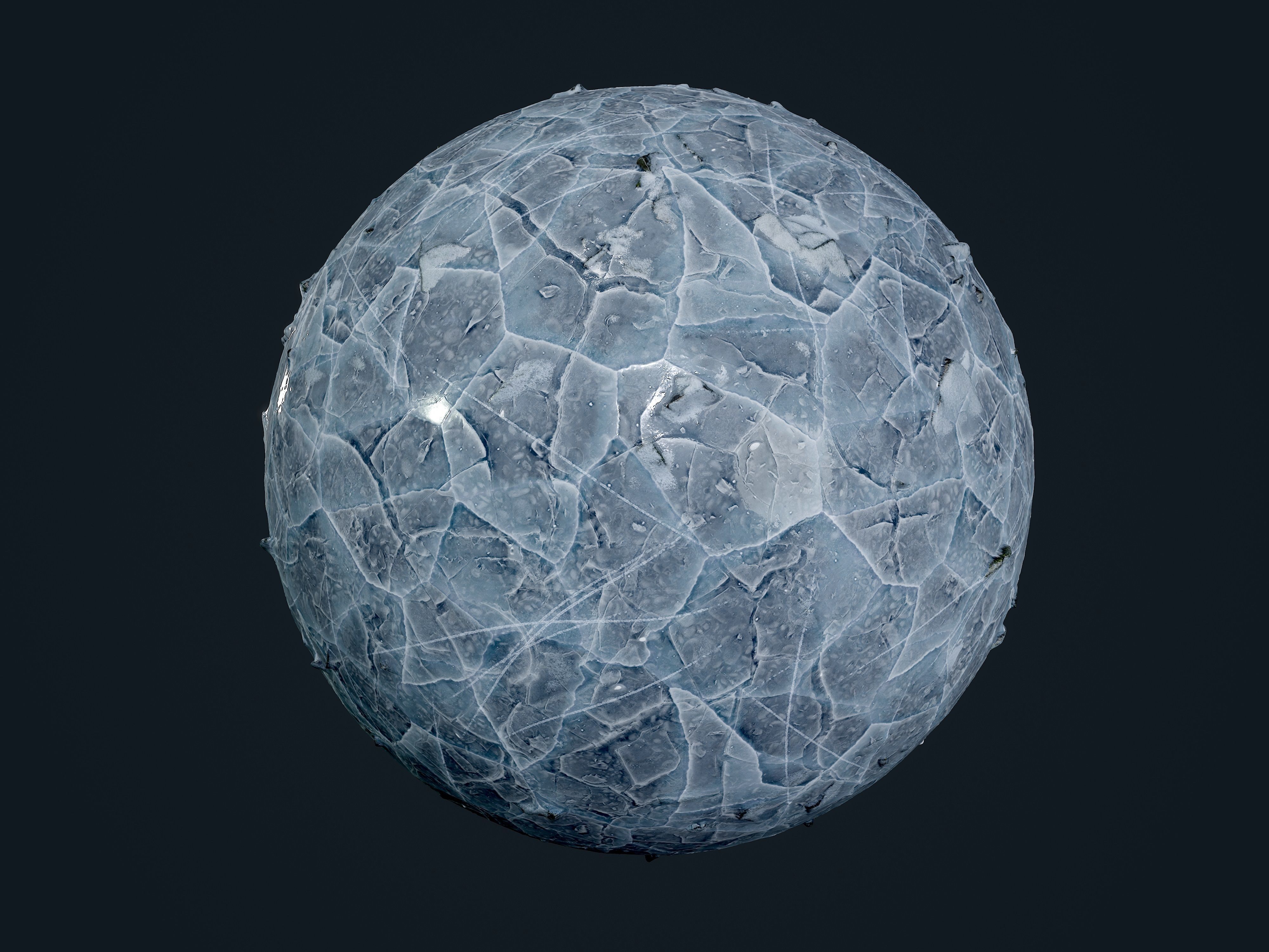 30 Snow Ice Ground Seamless PBR Texture Pack Texture_24