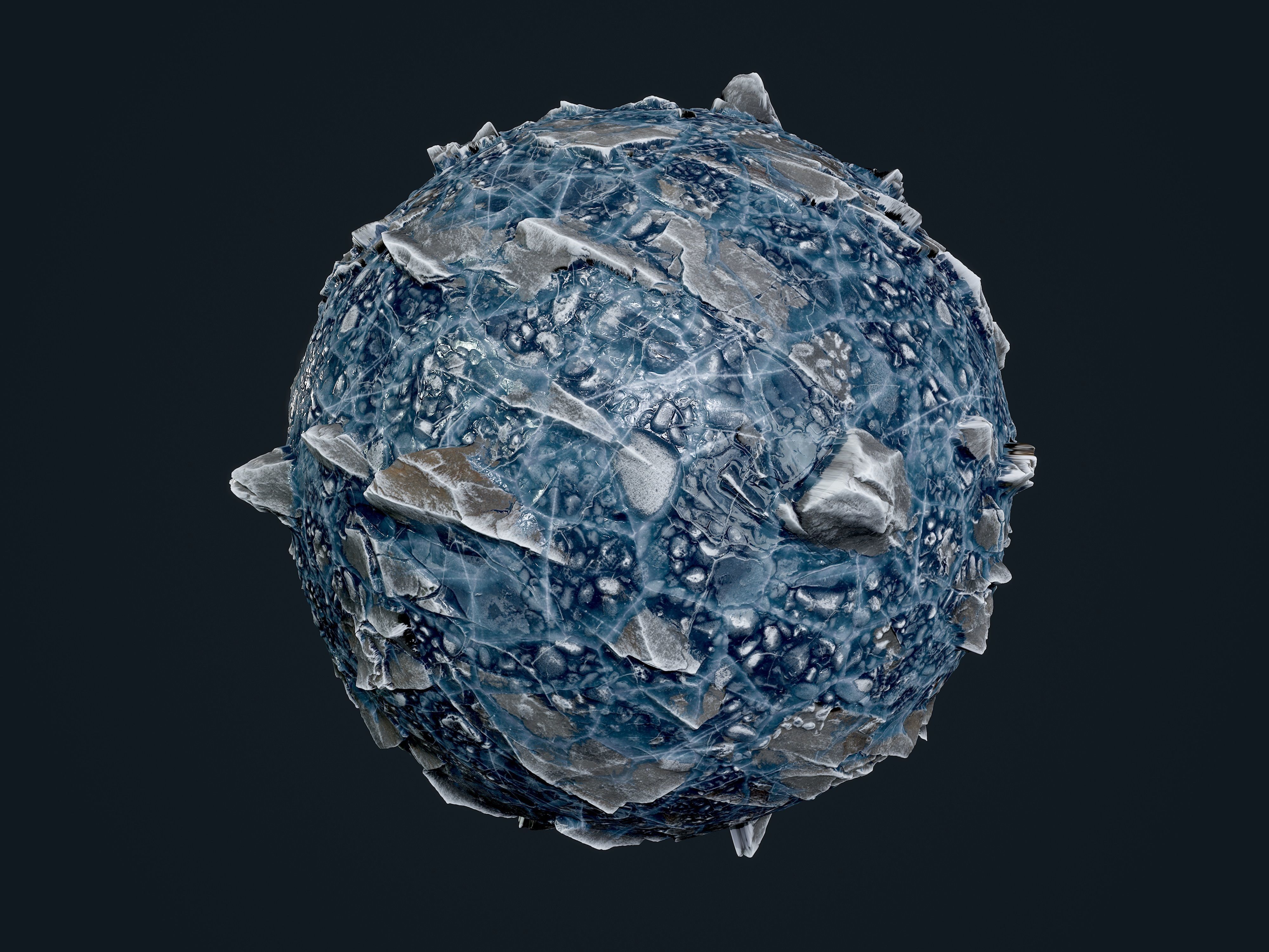 30 Snow Ice Ground Seamless PBR Texture Pack Texture_14