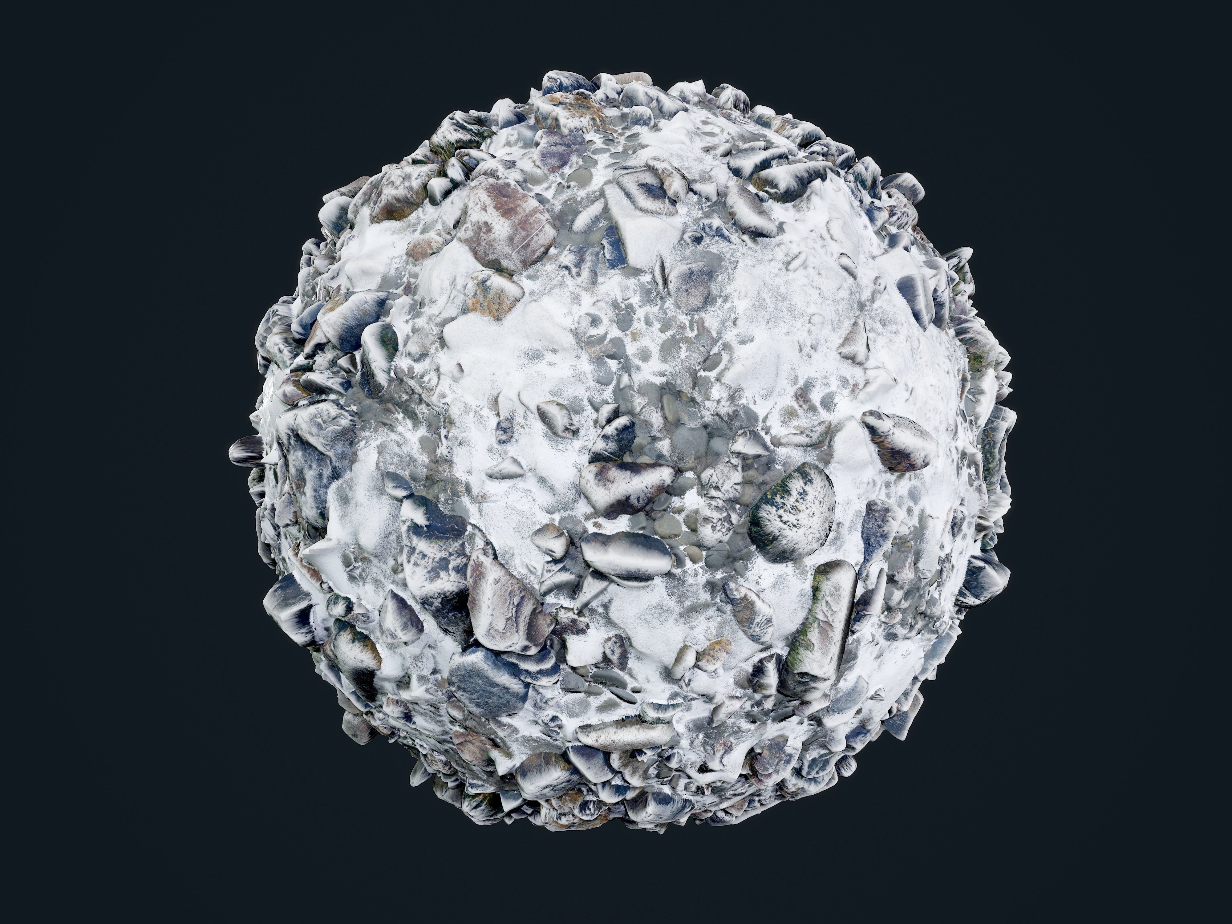 30 Snow Ice Ground Seamless PBR Texture Pack Texture_28