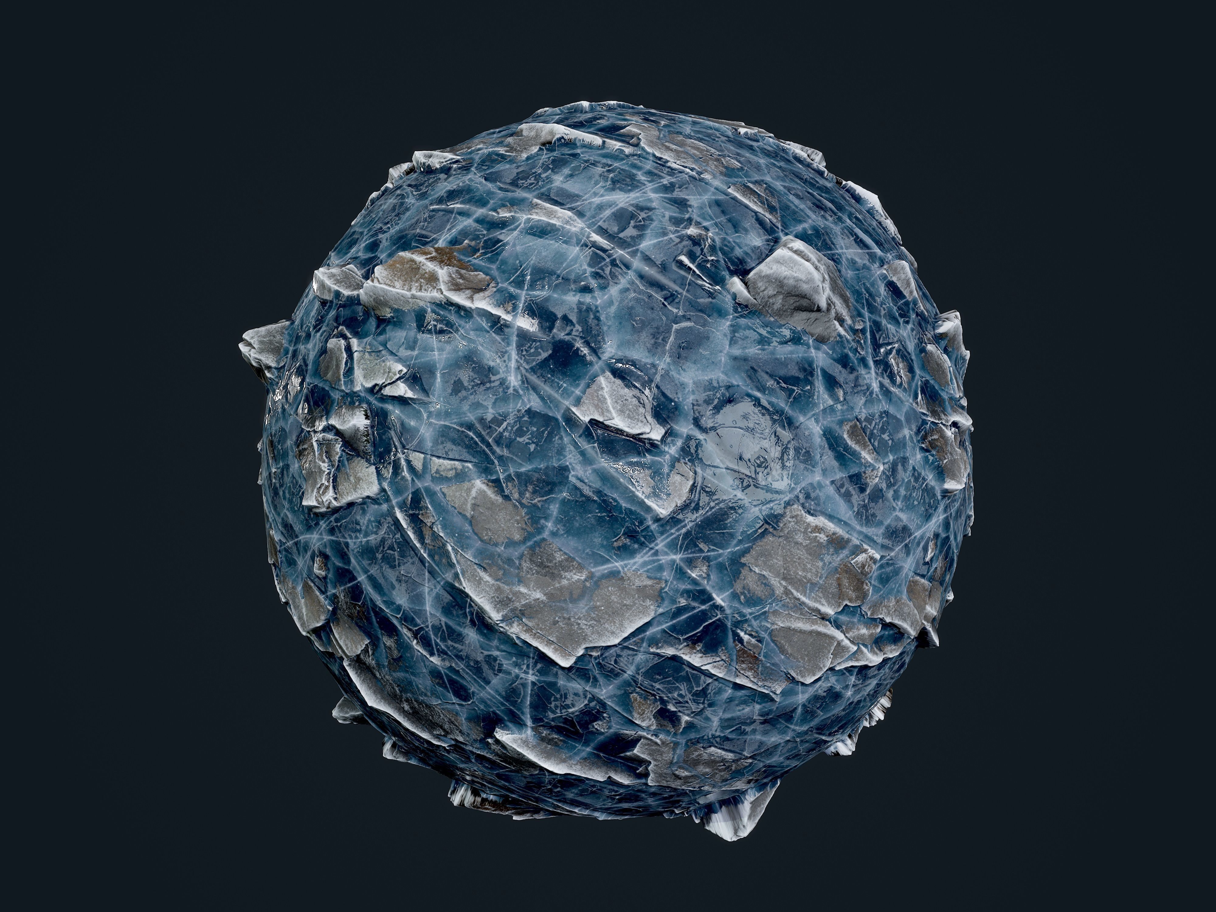 30 Snow Ice Ground Seamless PBR Texture Pack Texture_30