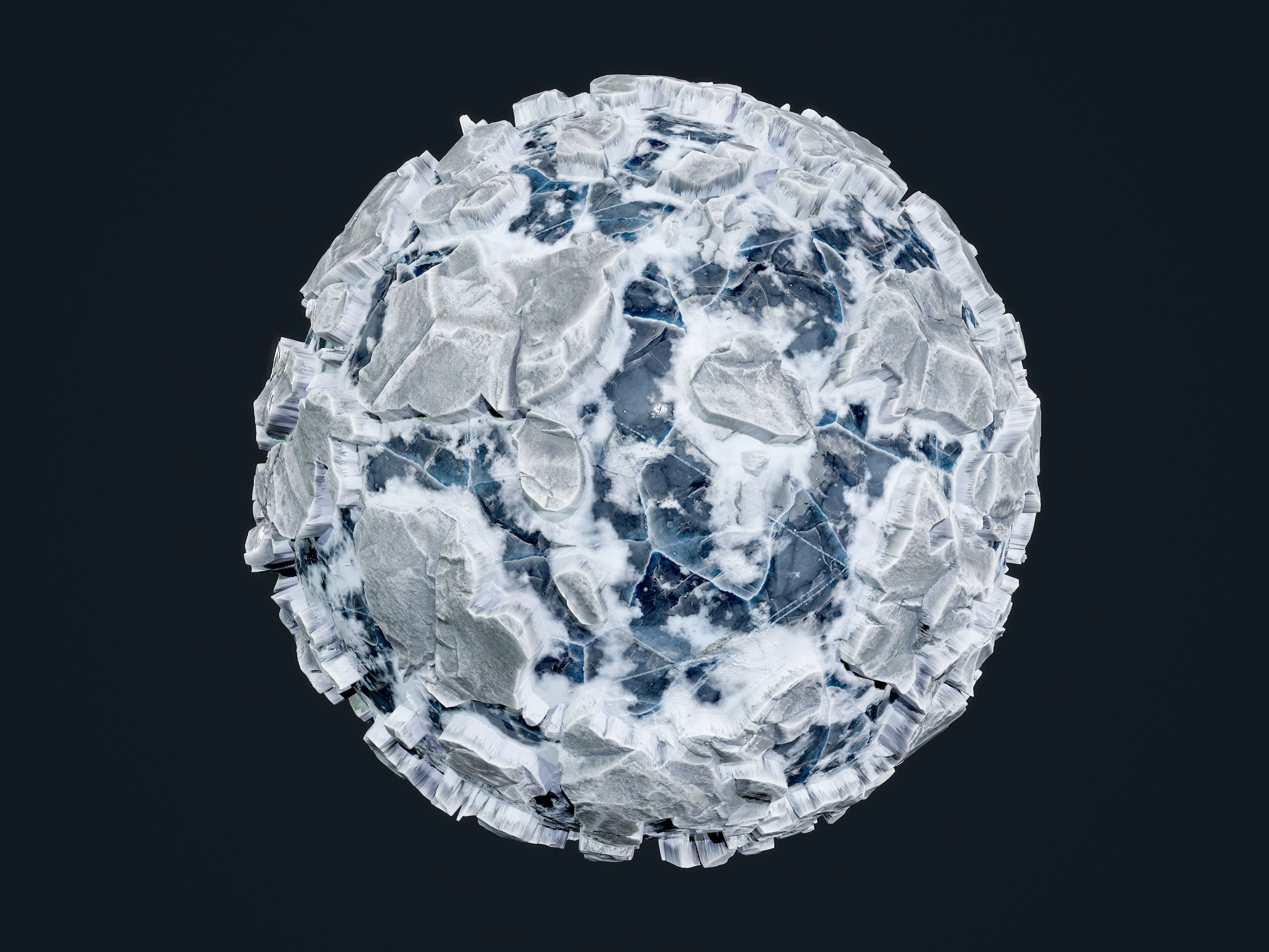 30 Snow Ice Ground Seamless PBR Texture Pack Texture_1