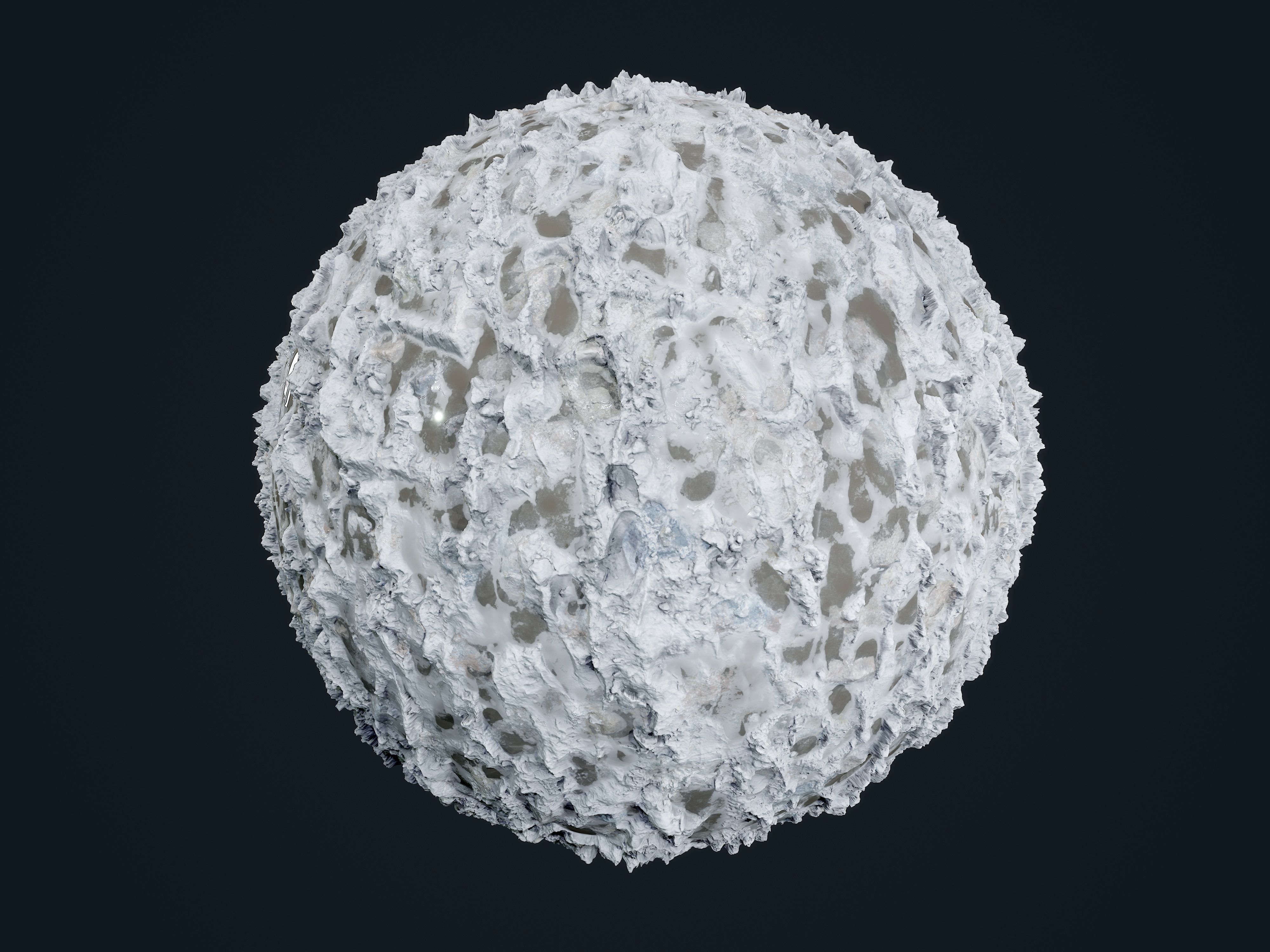 30 Snow Ice Ground Seamless PBR Texture Pack Texture_20