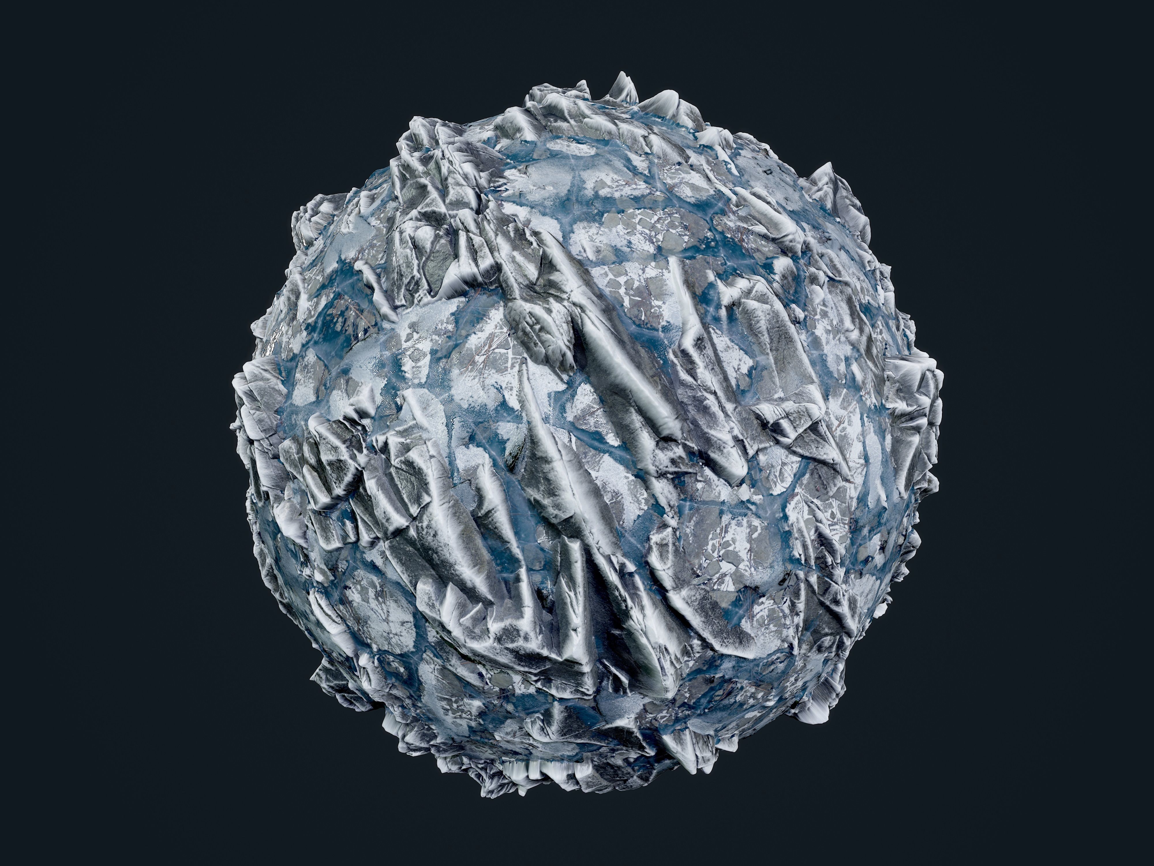 30 Snow Ice Ground Seamless PBR Texture Pack Texture_12