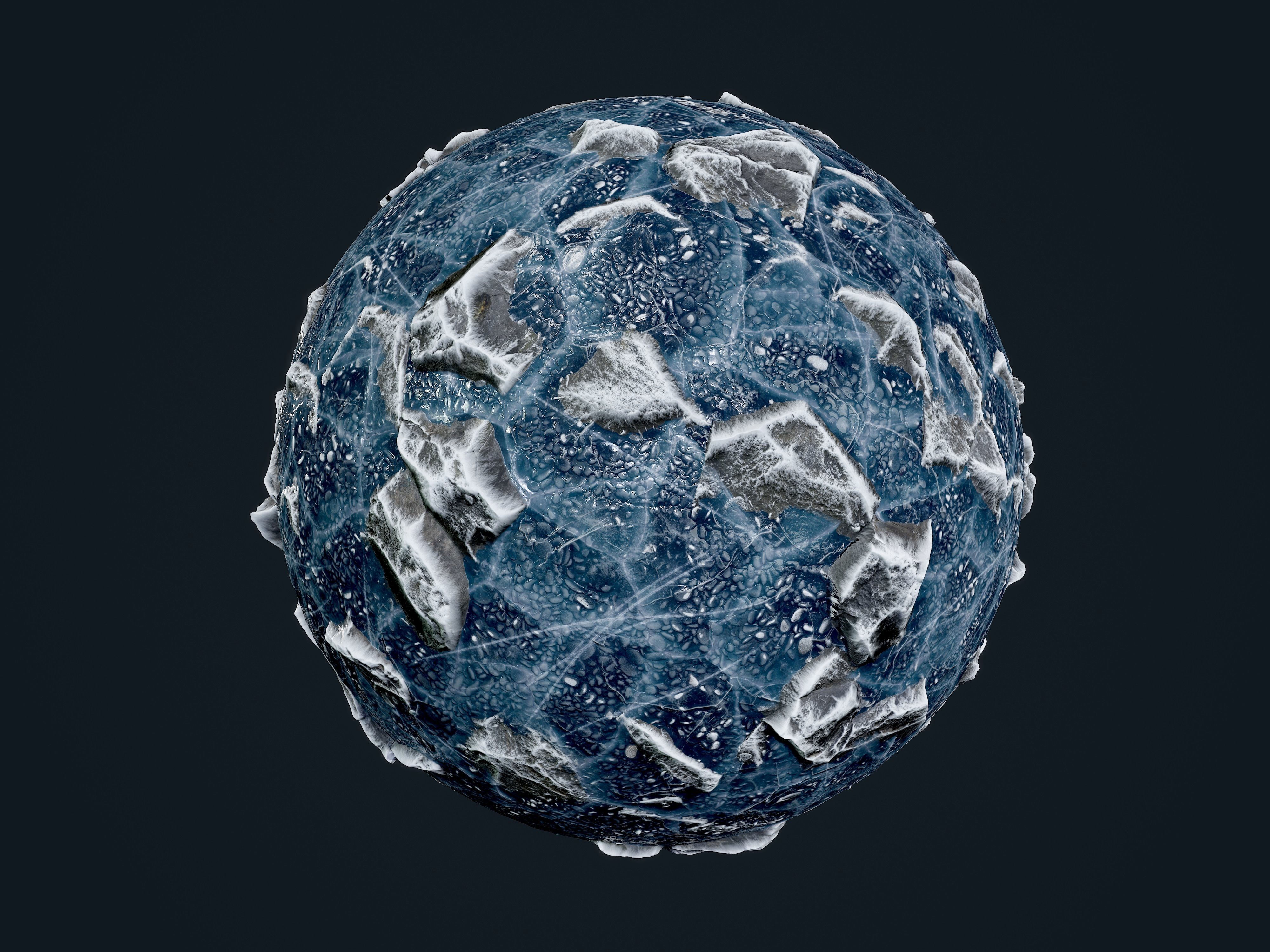 30 Snow Ice Ground Seamless PBR Texture Pack Texture_22