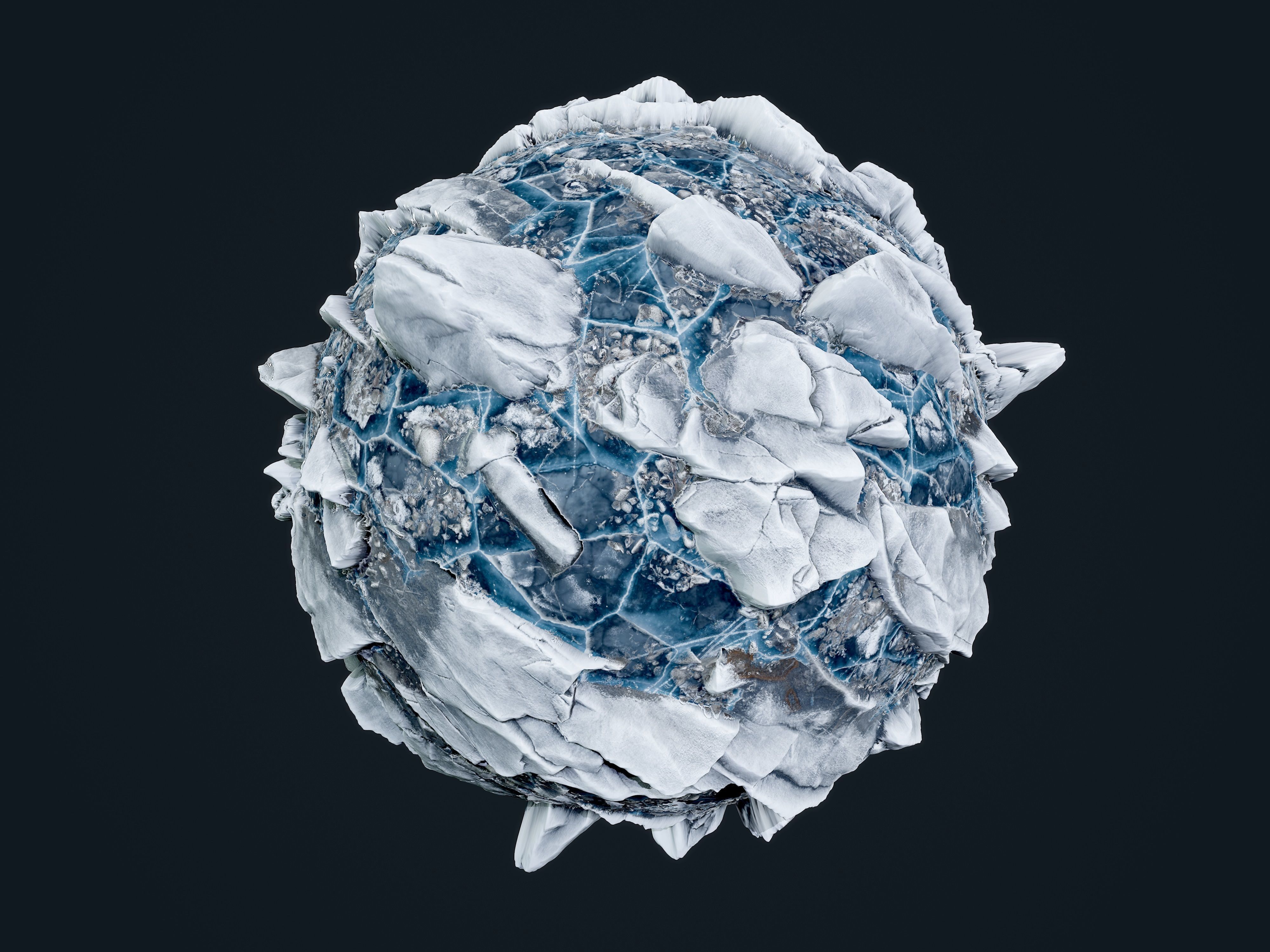 30 Snow Ice Ground Seamless PBR Texture Pack Texture_5