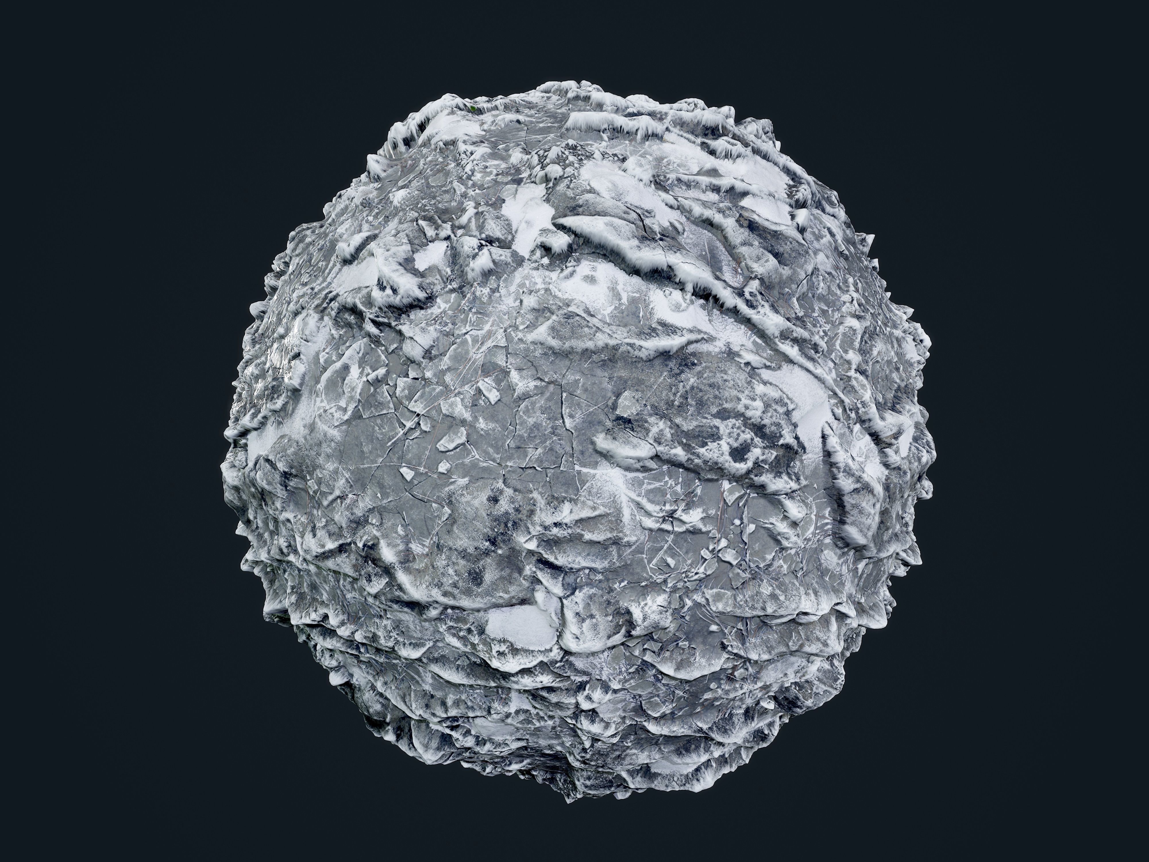 30 Snow Ice Ground Seamless PBR Texture Pack Texture_11