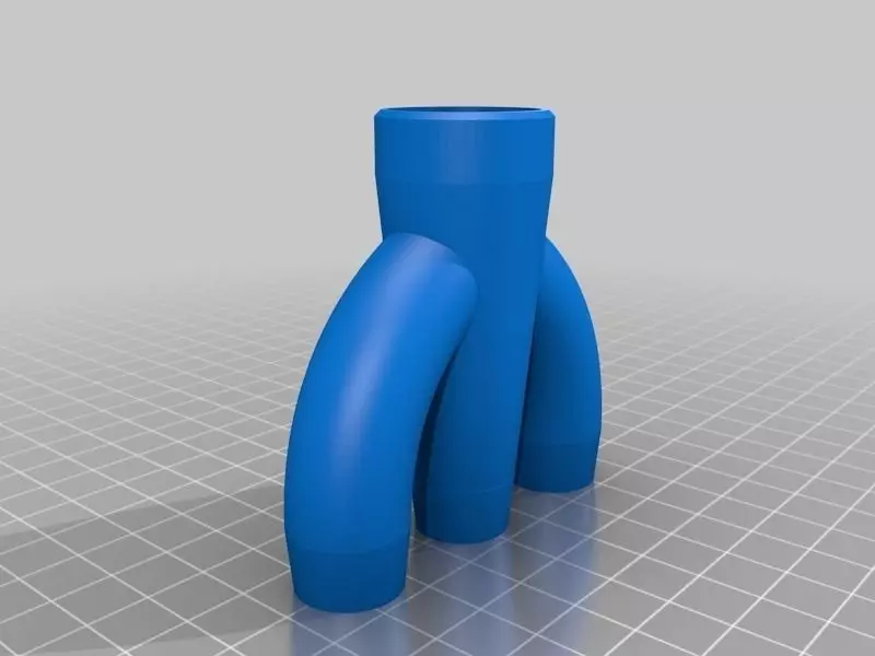 Leaf blower to inflatable bed Trident Manifold adapter Free 3D print model_0