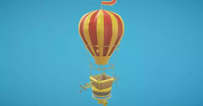 Hot Air Balloon - Hand-Painted