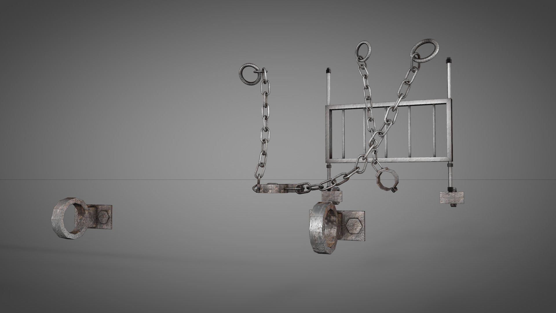 Medieval Prisoner Wagon LITE Low-poly 3D model_16