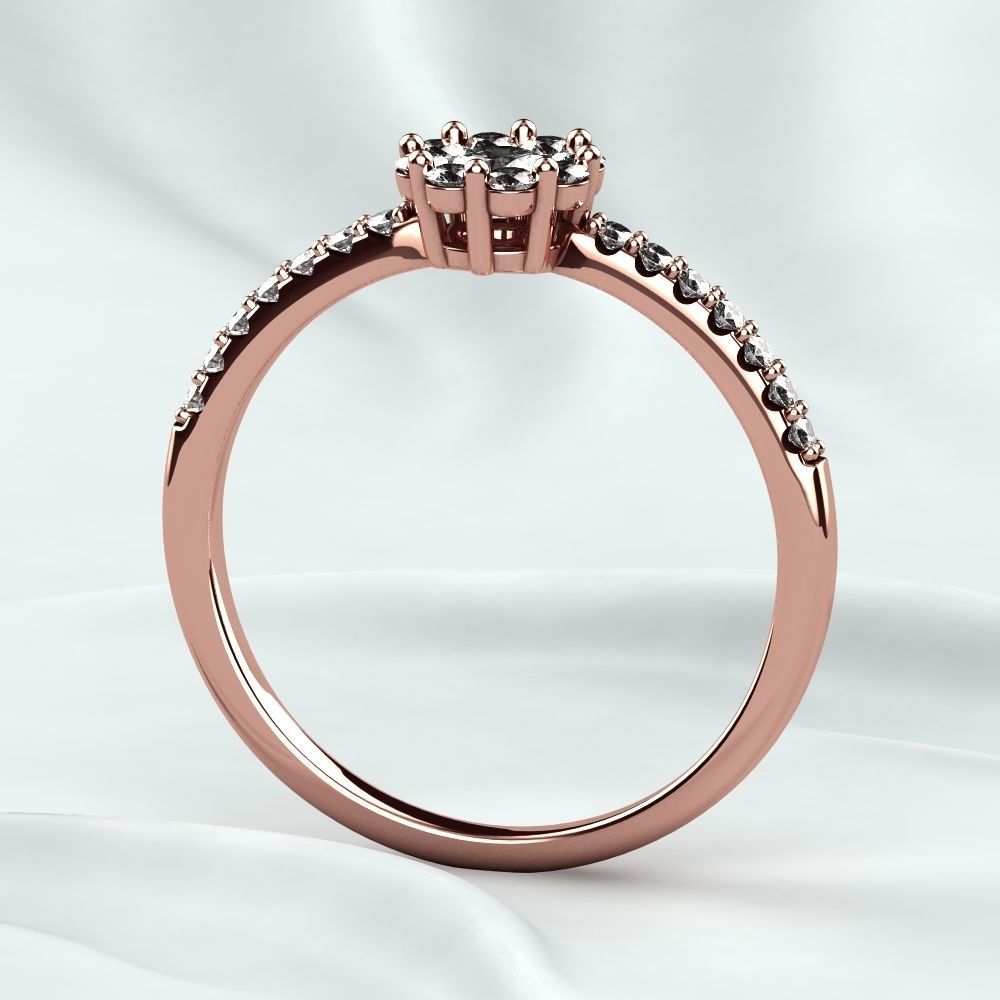 Red Gold Fashion Ring 3D print model_13