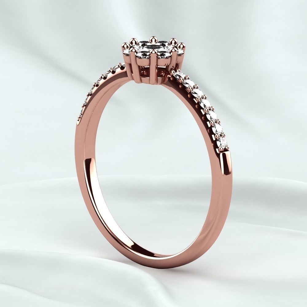 Red Gold Fashion Ring 3D print model_15