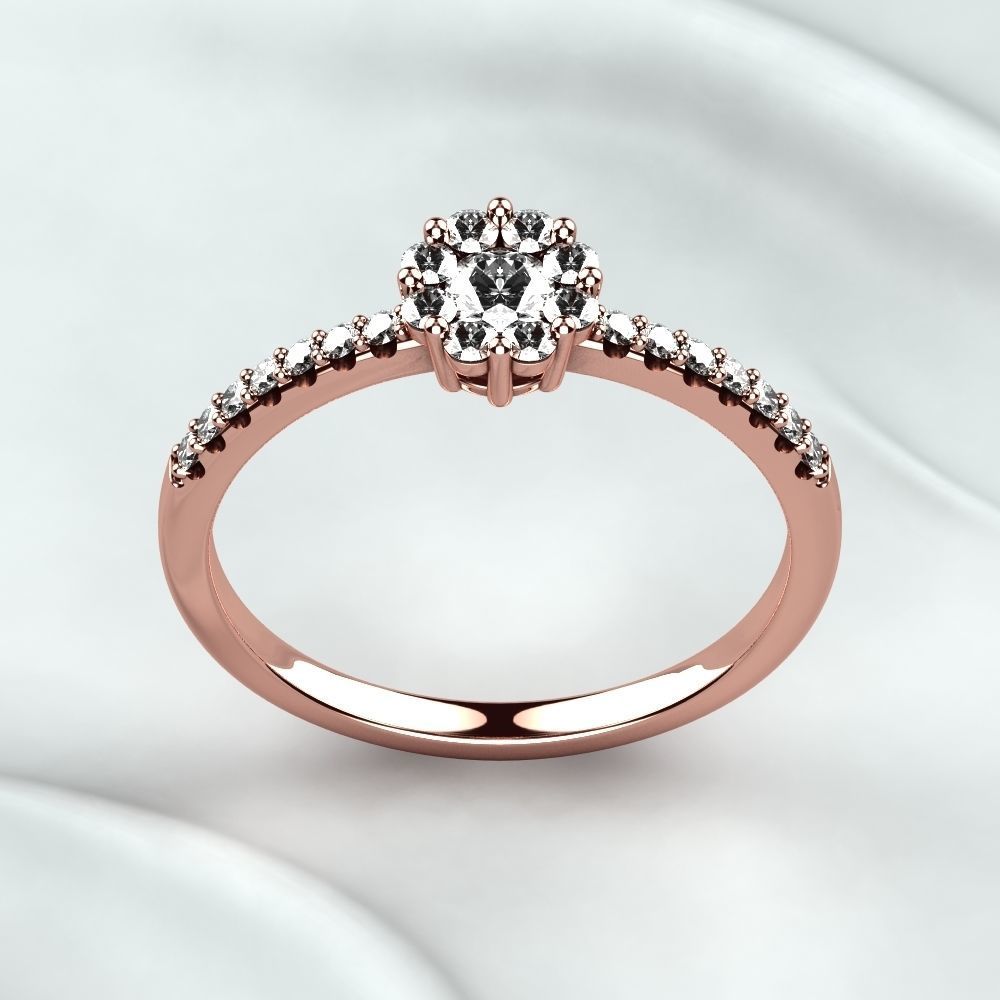 Red Gold Fashion Ring 3D print model_10