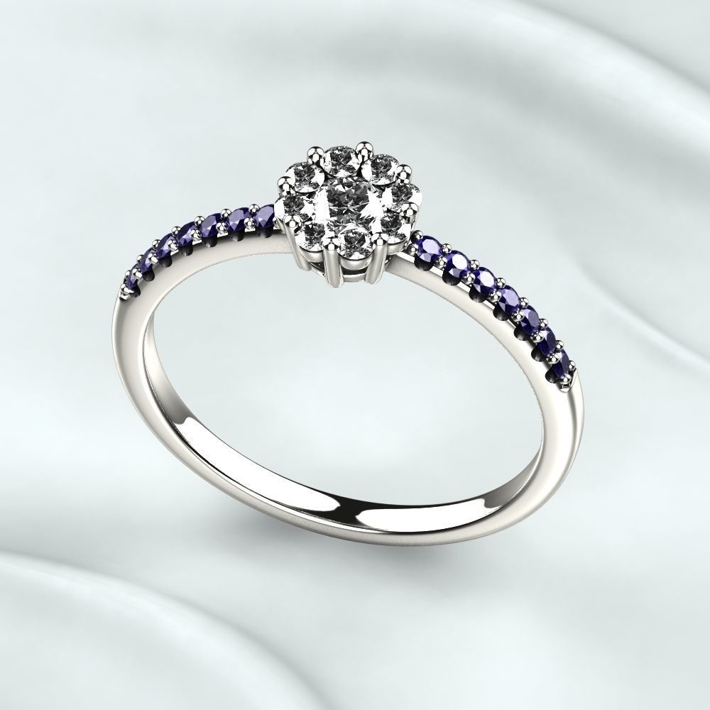 Red Gold Fashion Ring 3D print model_8