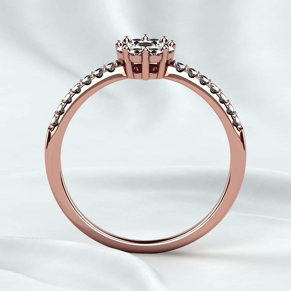 Red Gold Fashion Ring 3D print model_12