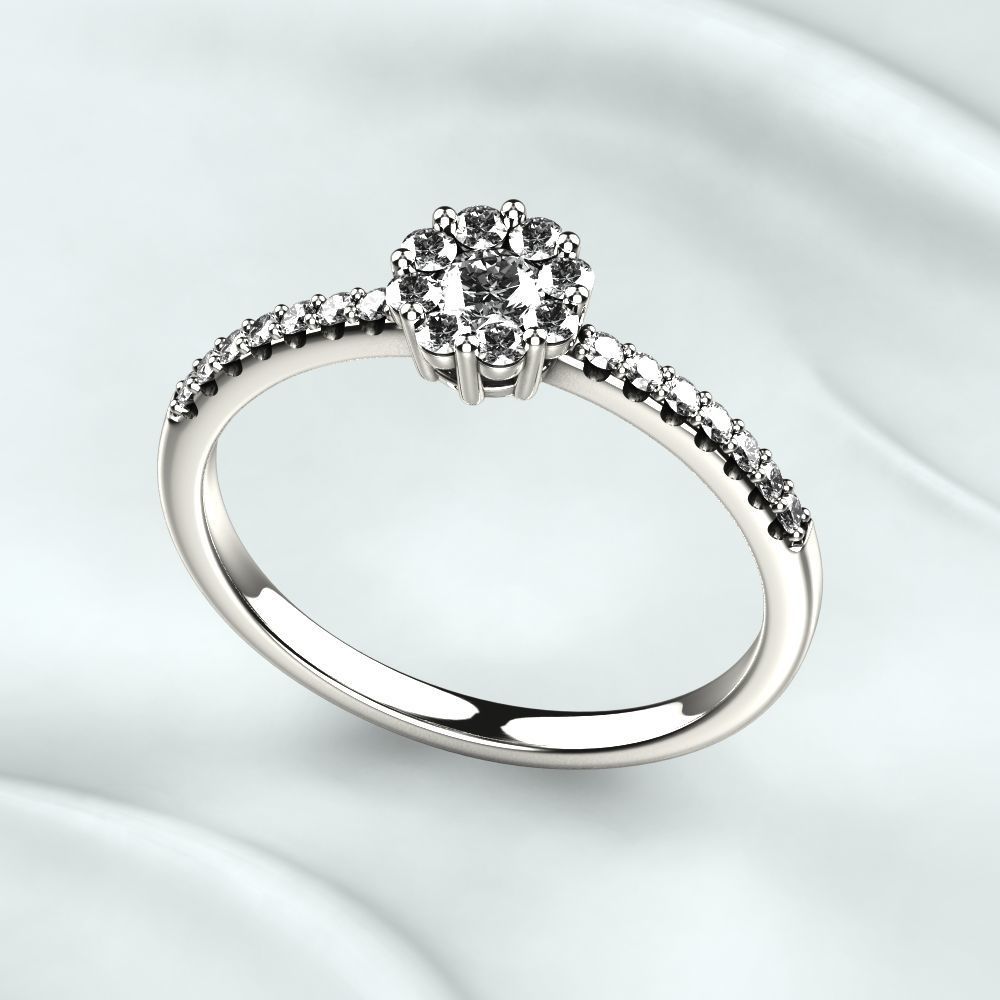 Red Gold Fashion Ring 3D print model_7