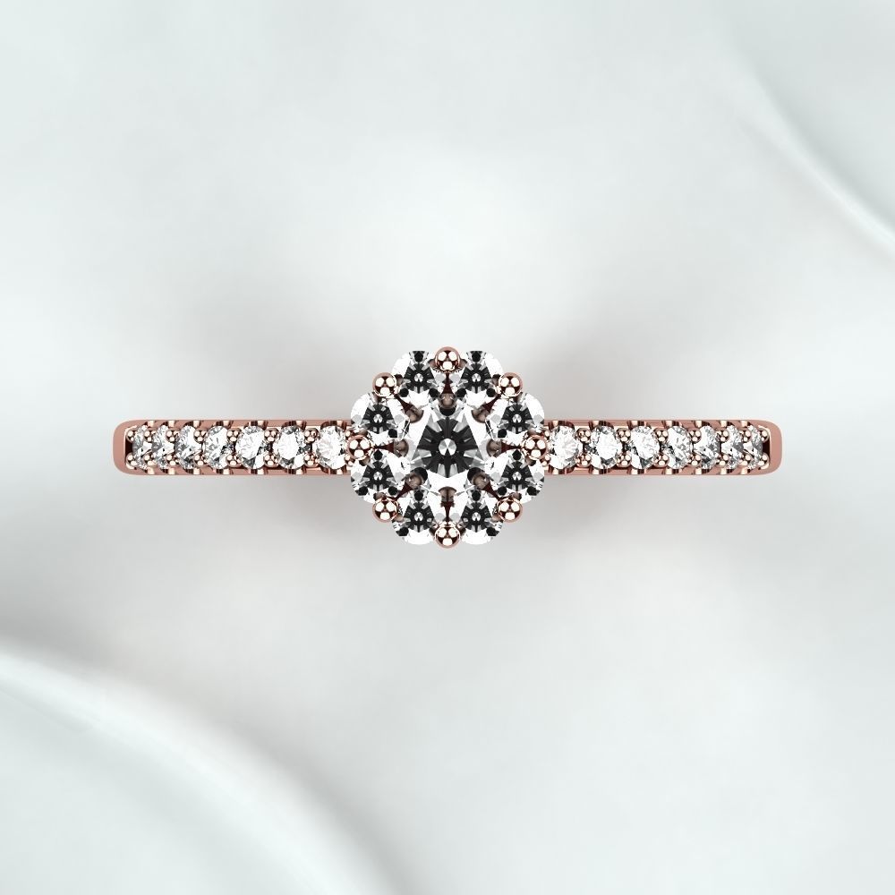 Red Gold Fashion Ring 3D print model_11