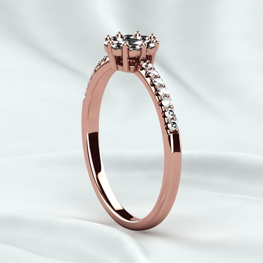 Red Gold Fashion Ring 3D print model_16