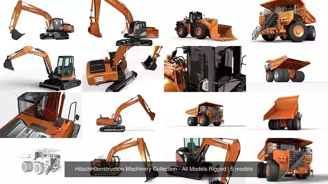 Hitachi Construction Machinery Collection - All Models Rigged