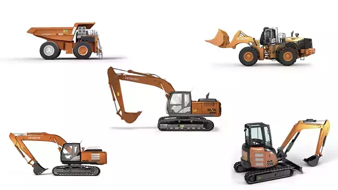 Hitachi Construction Machinery Collection - All Models Rigged 