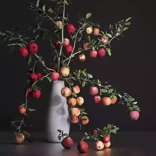 Apple Fruit Decorative Arrangement Vase 