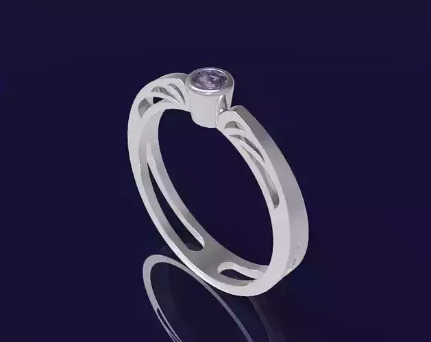 Ring with gems - 2 3D print model