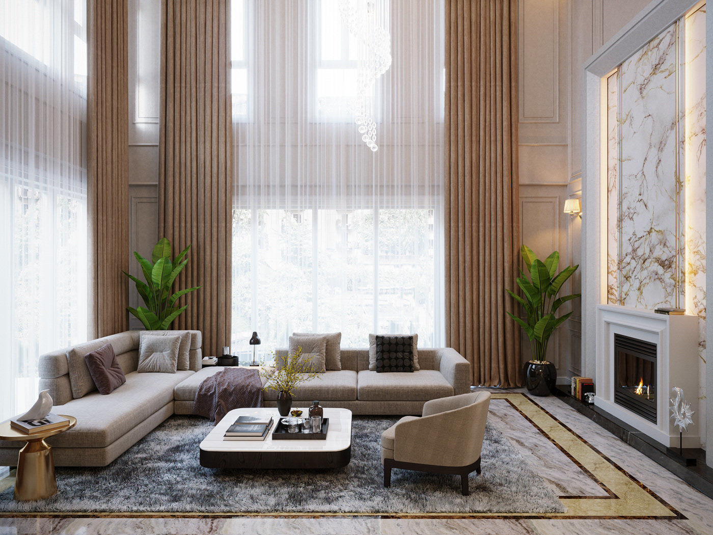 Vin Homes Villa  Scene for 3ds Max Corona Render 3D model 3D model_6