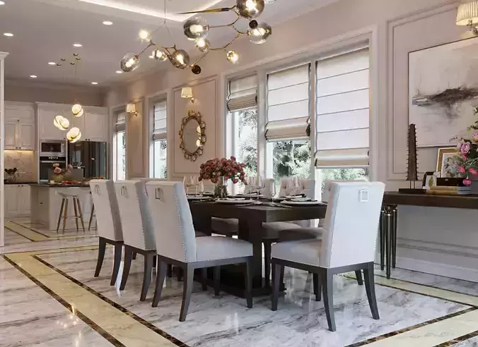 Vin Homes Villa  Scene for 3ds Max Corona Render 3D model 3D model