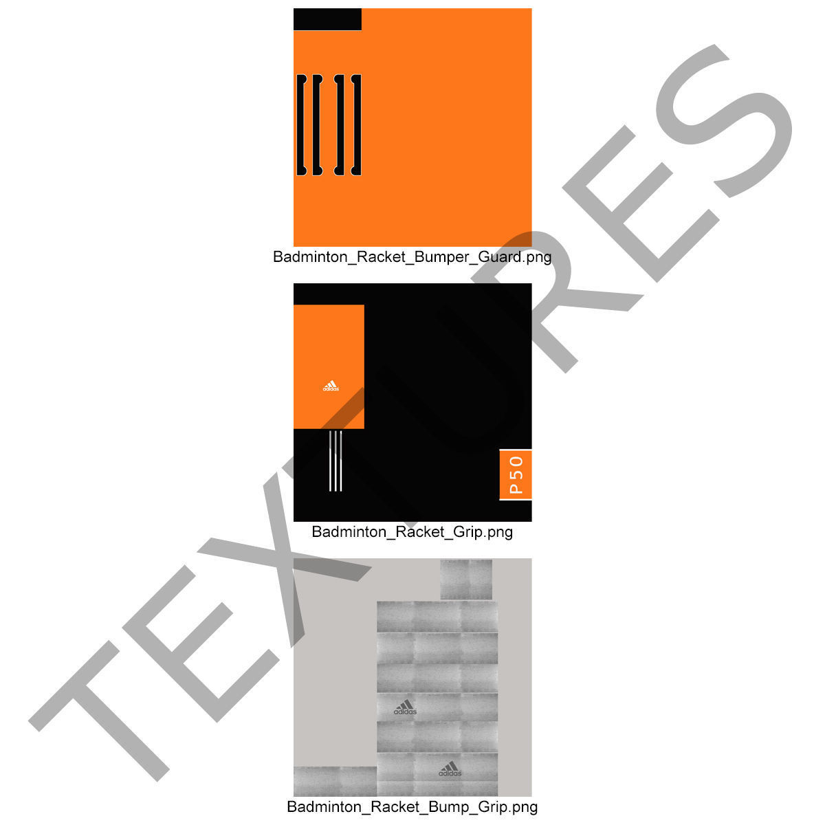 Badminton Racket Adidas 3D model_11