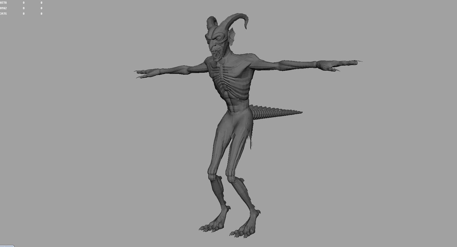 monster creature 3d model 3D model_5