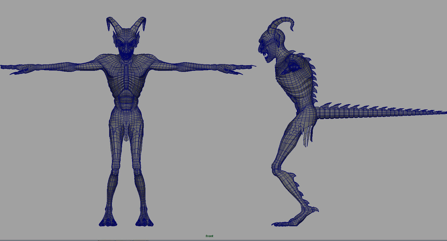 monster creature 3d model 3D model_3