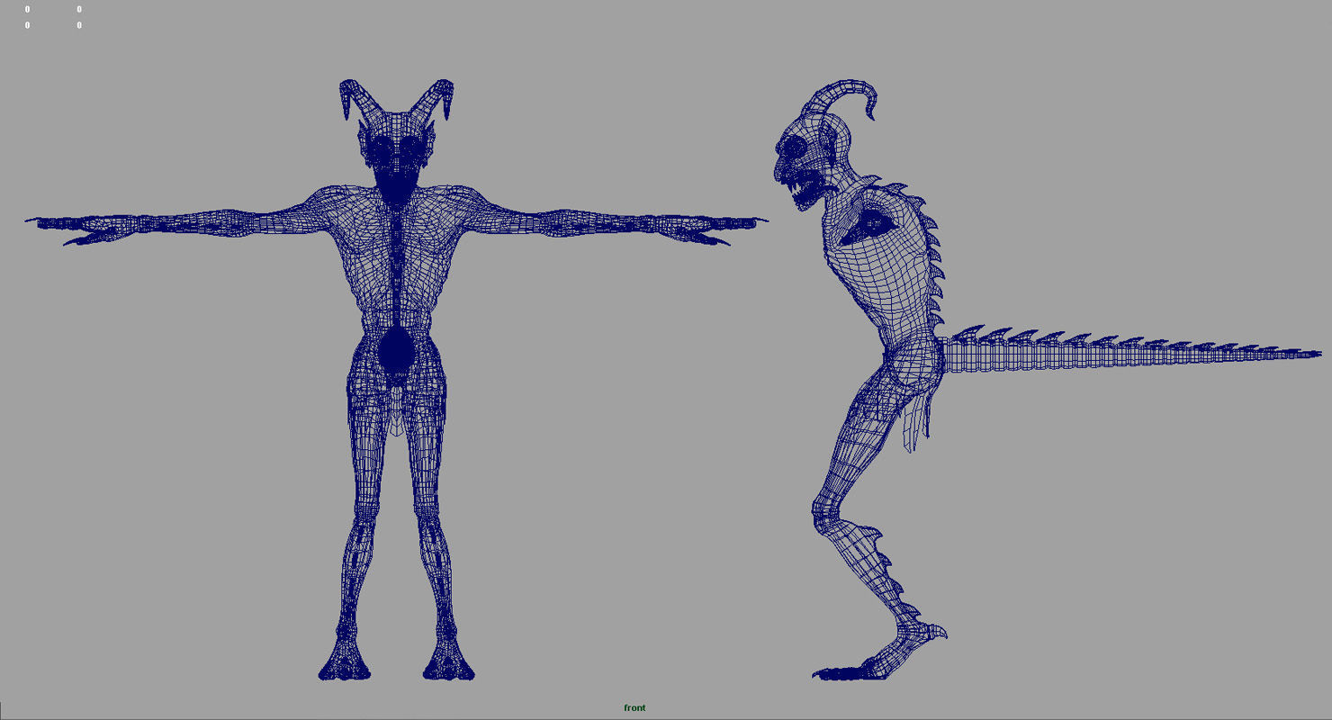 monster creature 3d model 3D model_4