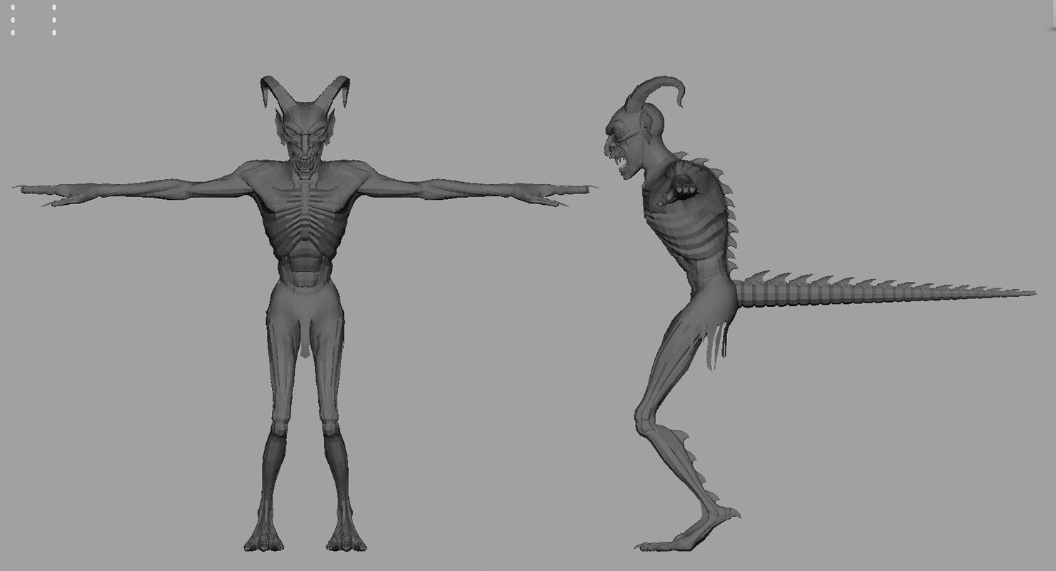 monster creature 3d model 3D model_2