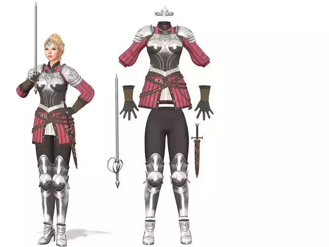 Full Female Knights Armour Suit