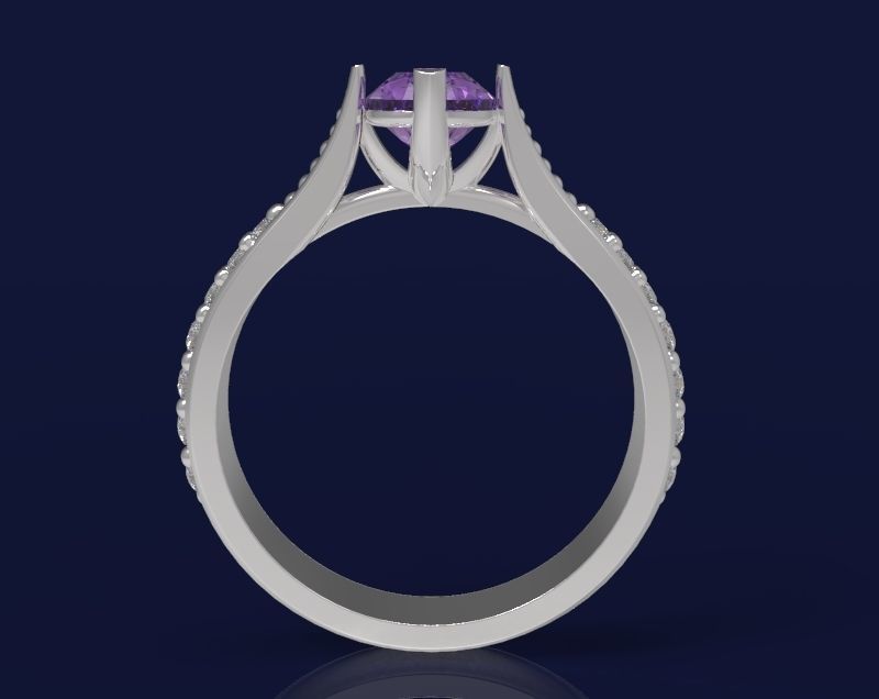 Ring with gems - 4 3D print model_5