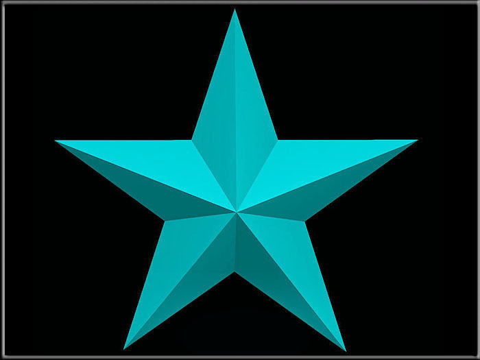 3D STAR two stars Low-poly 3D model_3