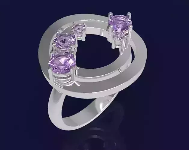 Ring with gems - 5