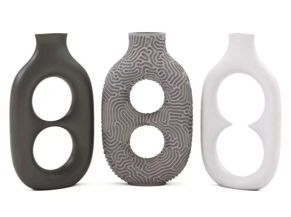 Incircle Vases Set 3D model_0