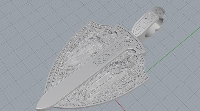 Orthodox Pendant with the faces of saints 3D print model_16