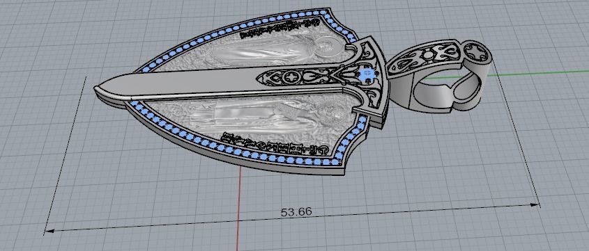 Orthodox Pendant with the faces of saints 3D print model_8